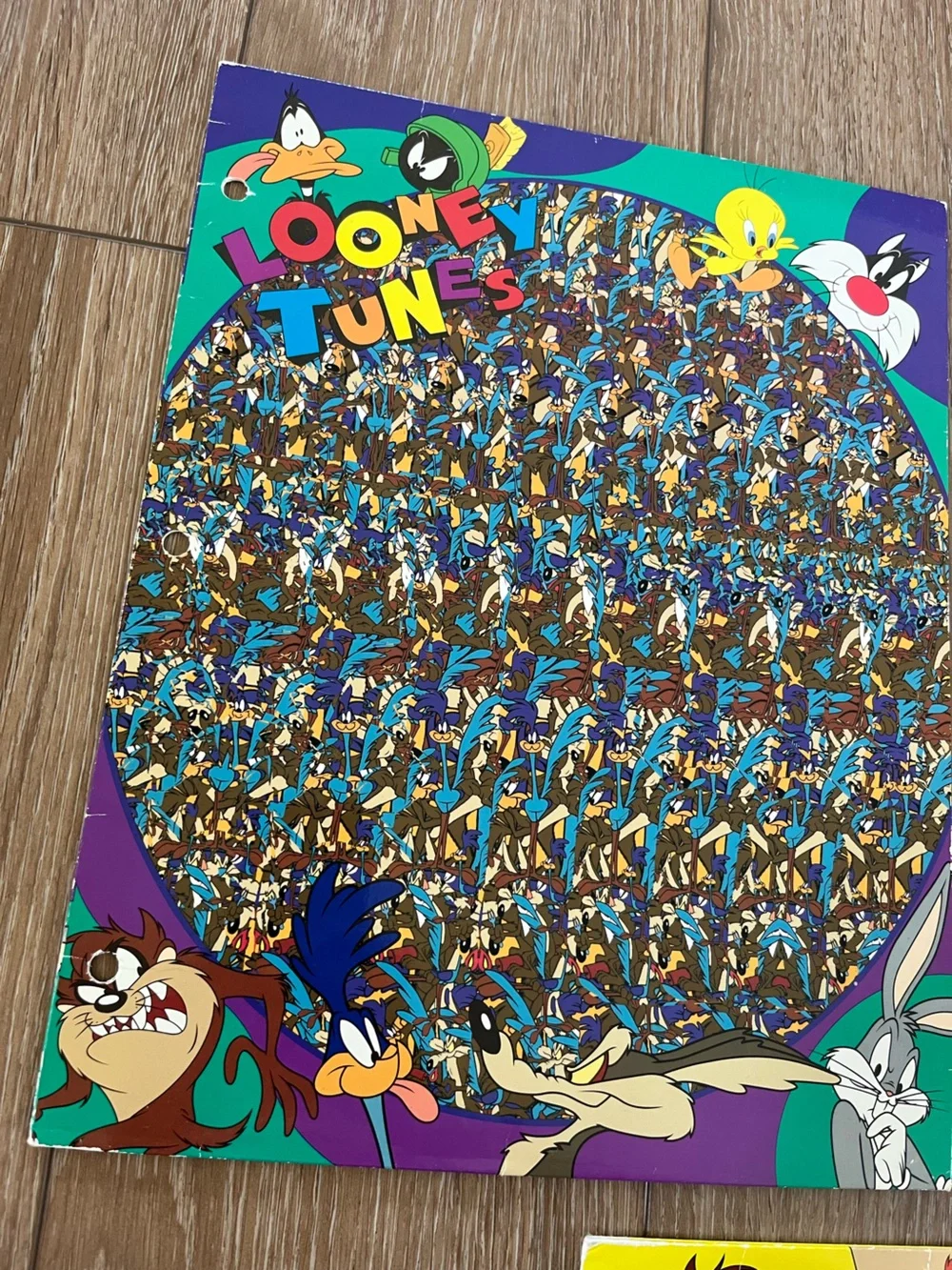 Vintage Looney Tunes magic eye 3D two pocket portfolio folder bundle 2 hole
